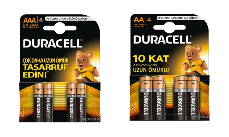 Duracell Kalem Pil, İnce Pil